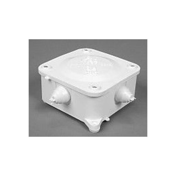 PAKPLAST Puszka natynkowa P-3 IP41 z odgałęźnikiem 110 x 60mm biała (P3ODGB)