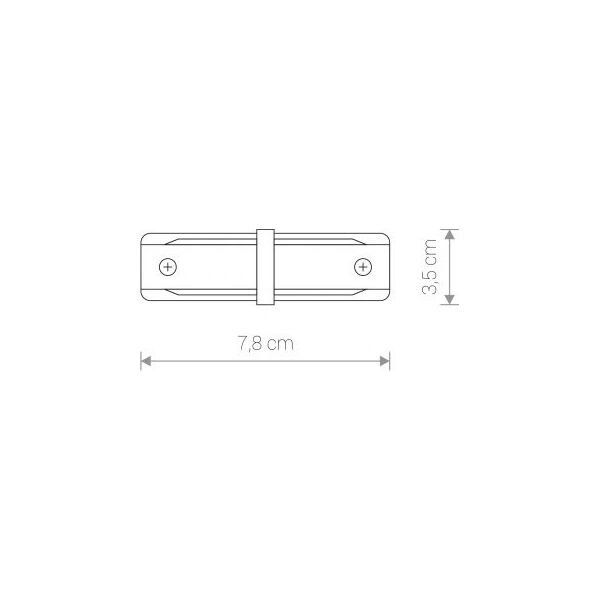 Nowodvorski Łącznik prosty do szyn Nowodvorski Profile Straight Connector biały 9454