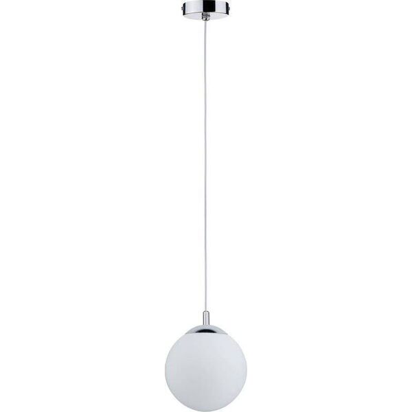 Lampa wisząca Paulmann Globe Lampa wisząca IP44 max. 20W E27 Satynowy/Chrom 230V Szkło/Metal
