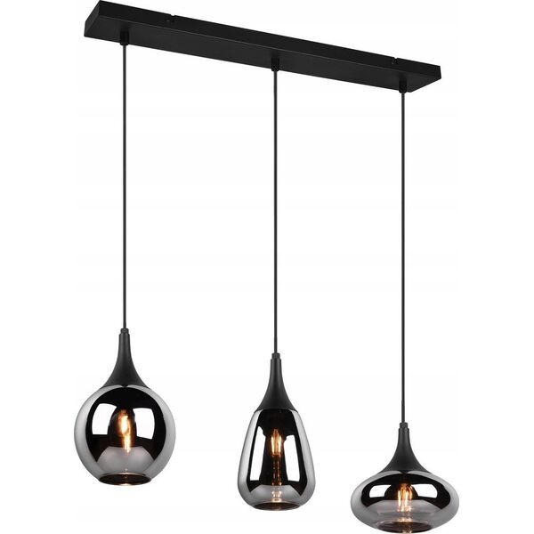 Lampa wisząca DELIGHT Trio Lumina 317000332 lampa wisząca zwis 3x40W E14 czarna