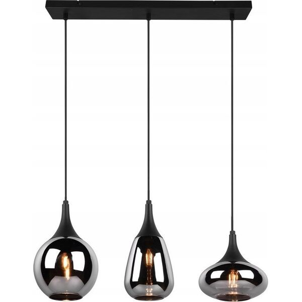 Lampa wisząca DELIGHT Trio Lumina 317000332 lampa wisząca zwis 3x40W E14 czarna