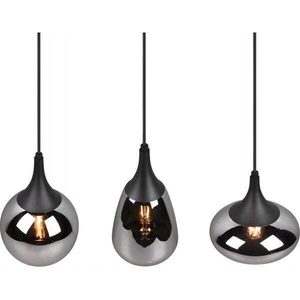 Lampa wisząca DELIGHT Trio Lumina 317000332 lampa wisząca zwis 3x40W E14 czarna