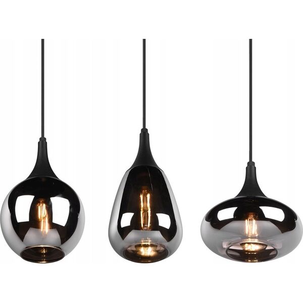 Lampa wisząca DELIGHT Trio Lumina 317000332 lampa wisząca zwis 3x40W E14 czarna