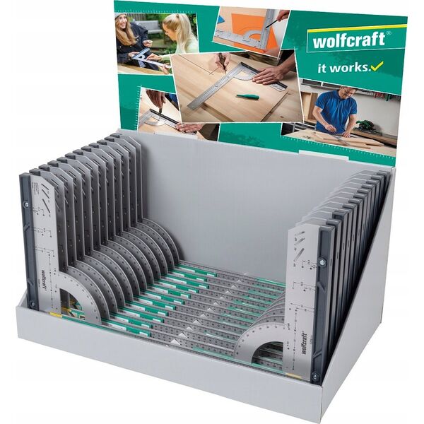 Wolfcraft Kątownik uniwersalny 280 x 500 mm Wolfcraft, display 24 szt