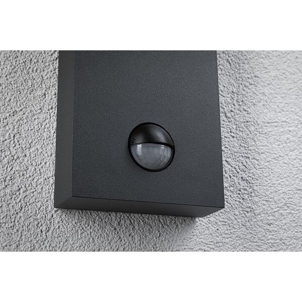 Kinkiet Paulmann Kinkiet zewnętrzny PUKA LED 8.5W 460lm 3000K IP44 czujnik ruchu+zmierzchu odporna na wodę morską 230V antracyt aluminium