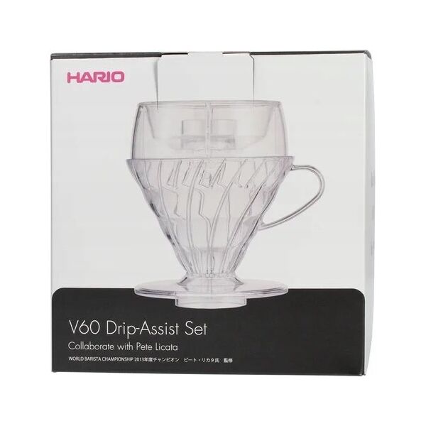 Hario Hario - V60 Drip-Assist Set - Zestaw dripper V60-02 + nakładka + filtry