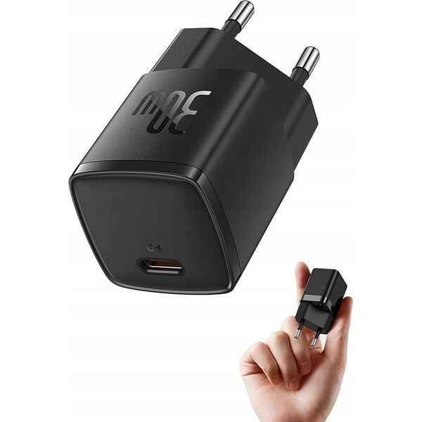 Ładowarka Adidas Ładowarka GaN Baseus 30W USB-C -Czarna