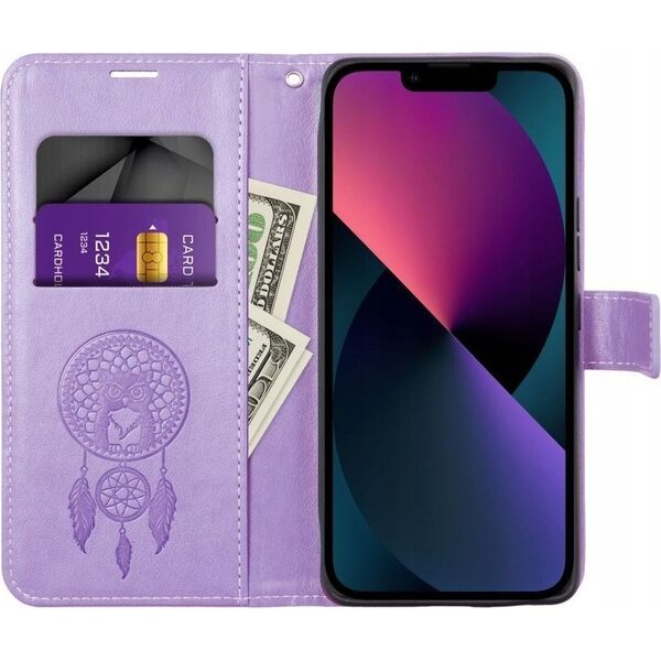 OEM Kabura MEZZO Book do SAMSUNG A15 4G / A15 5G łapacz snów fioletowy