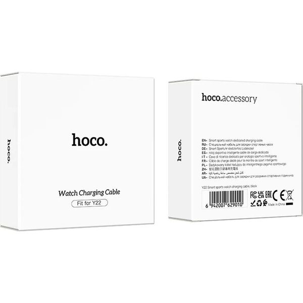 Hoco HOCO kabel do ładowania smartwatcha Y22 0,6 m czarny