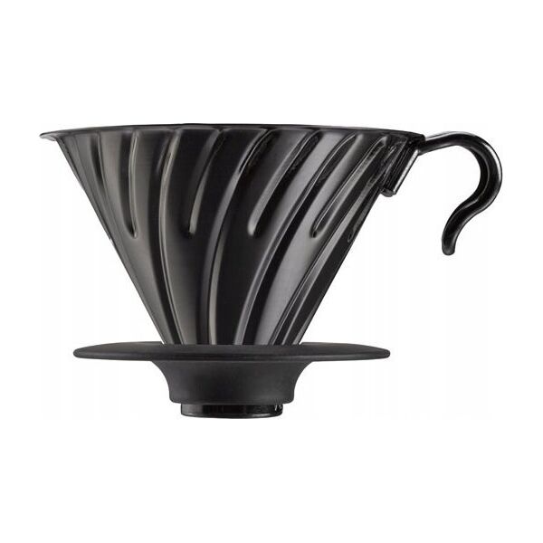 Hario Hario metalowy Drip V60-02 czarny z silikonową podstawką