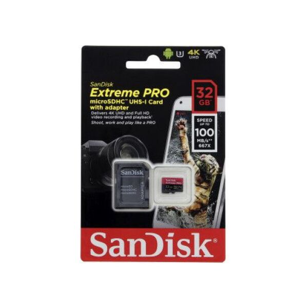 Karta SanDisk Extreme PRO MicroSDHC 32 GB Class 10 UHS-I/U3 A1 V30 (SDSQXCG-032G-GN6MA)