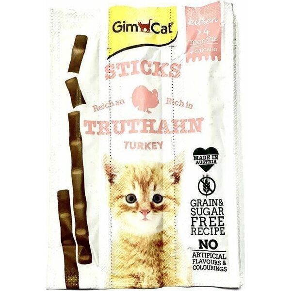Gimcat GIMCAT STICKS 20g KITTEN z INDYKIEM 3szt. /24
