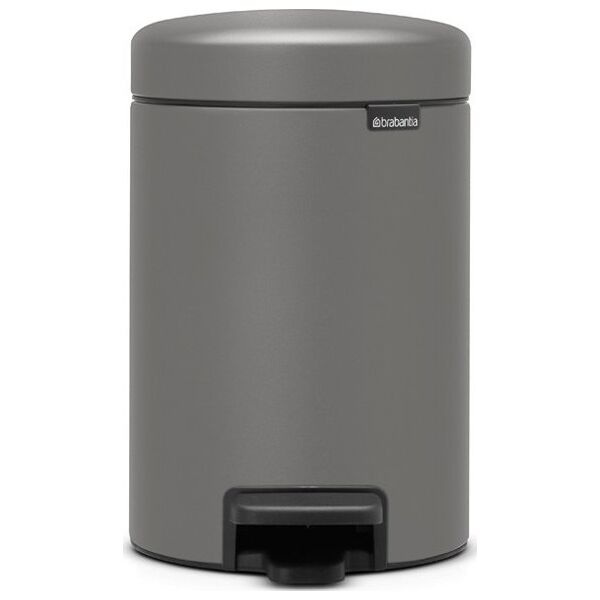 Kosz na śmieci Brabantia Brabantia Pedal Bin Newicon 3 L Mineral Concrete Grey
