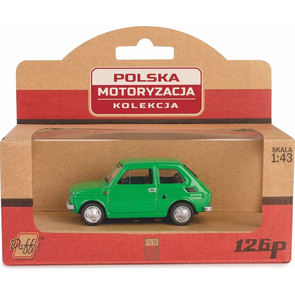 Daffi Pojazd PRL Fiat 126p Zielony