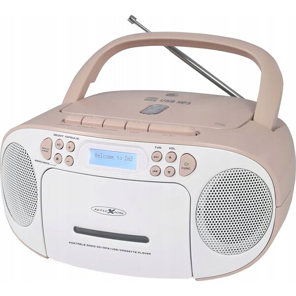 Radioodtwarzacz Reflexion Reflexion RCR2260DAB Boombox weiß/pink