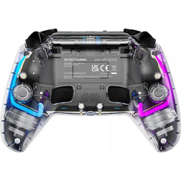 Pad Deltaco Deltaco PS4/PC Controller wireless/BT transparent