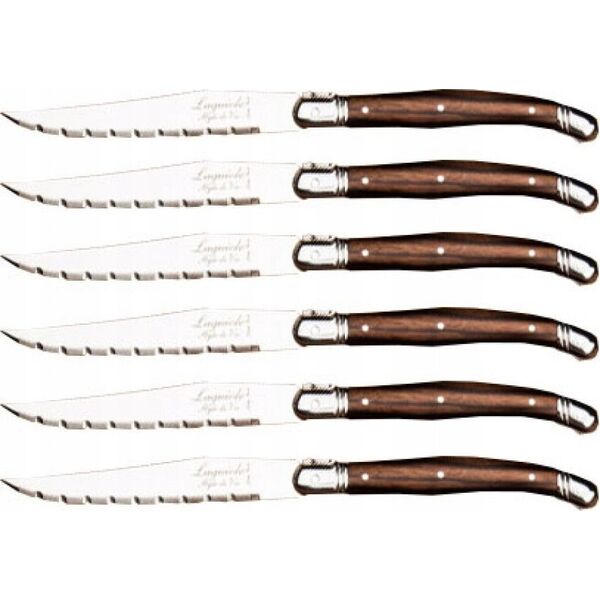 Laguiole Tradition Steak knives Laguiole Dark Wood SET 6 SdV
