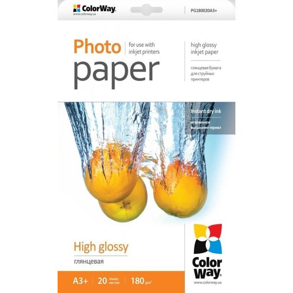 ColorWay Colorway PG180020A3+ papier fotograficzny A3+ Wysoki połysk