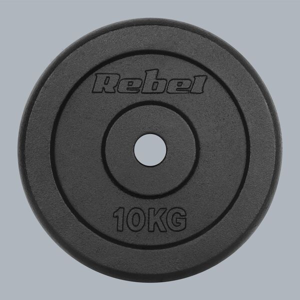 Rebel Zestaw obciążeń żeliwnych 2x10kg, otwór 31mm, talerz klasyczny, REBEL ACTIVE