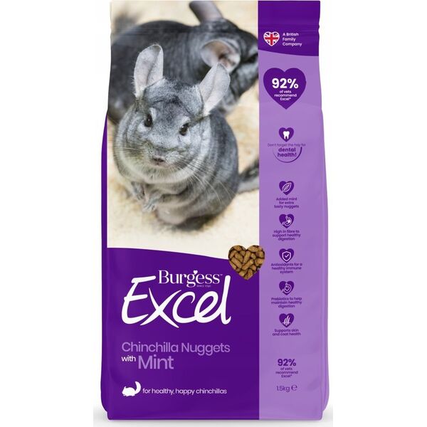 Burgess Chinchilla nuggets 1,5 kg.