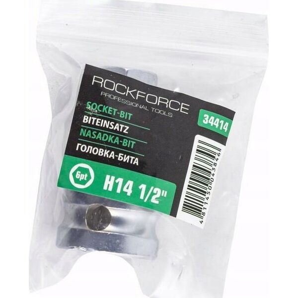 Rockforce Nasadka-bit 6-kątny lity 14mm 1/2"