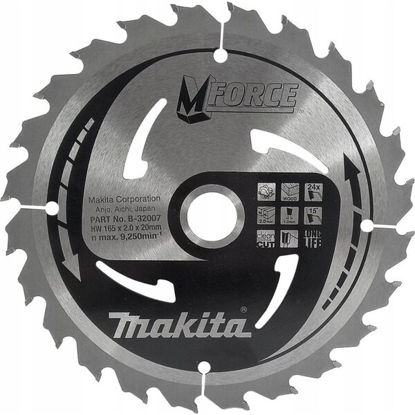 Makita MAKITA PIŁA TARCZOWA  165x20x24z M-FORCE DREWNO