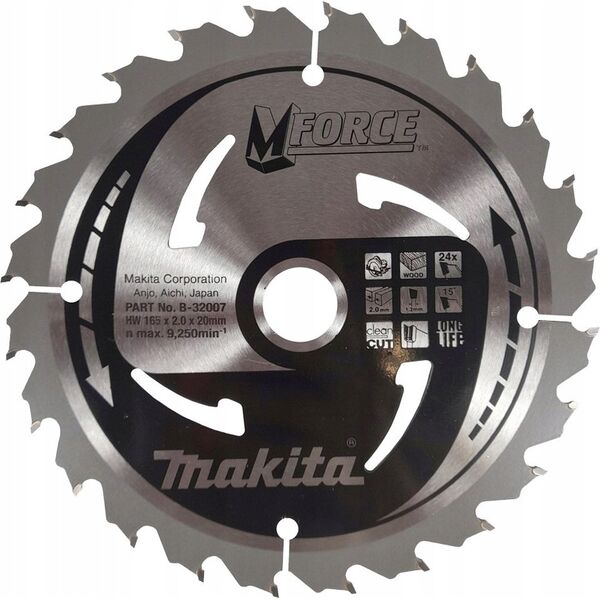 Makita MAKITA PIŁA TARCZOWA  165x20x24z M-FORCE DREWNO