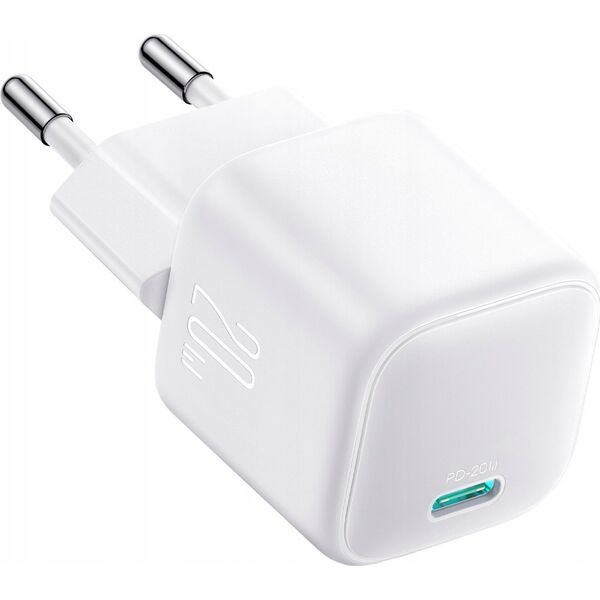 Ładowarka sieciowa Joyroom JR-TCG08 GaN USB-C 20W PD QC3.0 biała