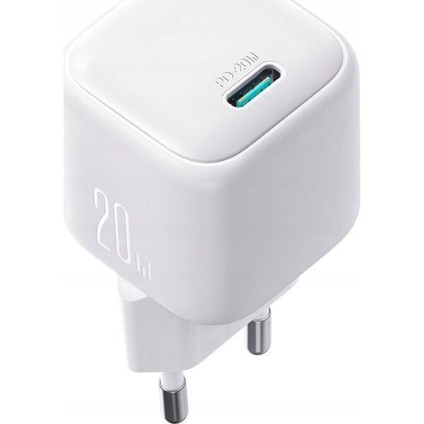 Ładowarka sieciowa Joyroom JR-TCG08 GaN USB-C 20W PD QC3.0 biała
