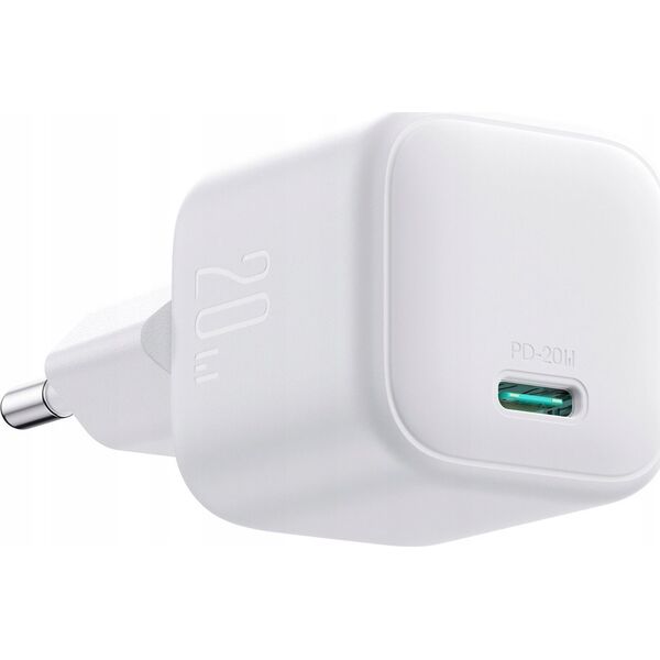 Ładowarka sieciowa Joyroom JR-TCG08 GaN USB-C 20W PD QC3.0 biała