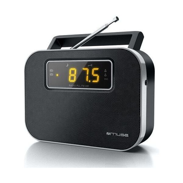 Radio Muse Muse M-081R Black, Alarm function, 2-band PLL portable radio