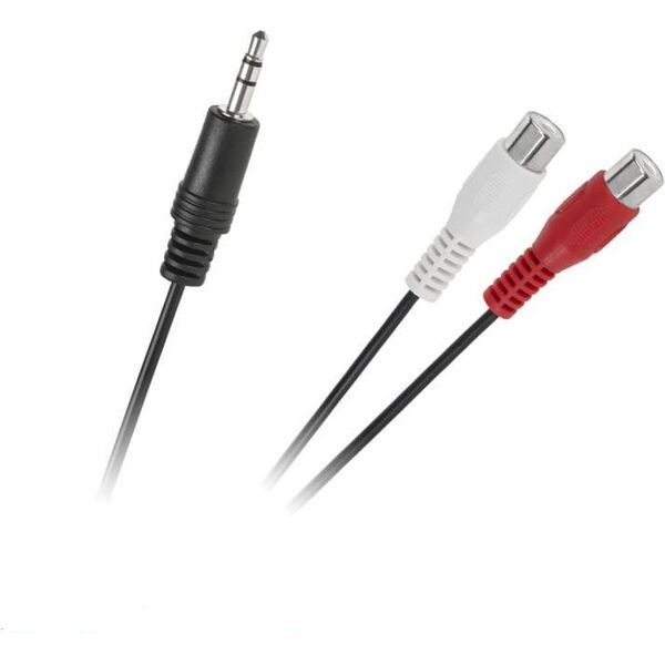 Adapter AV Jack 3.5mm - RCA (Cinch) x2 czarny (KPO3872)