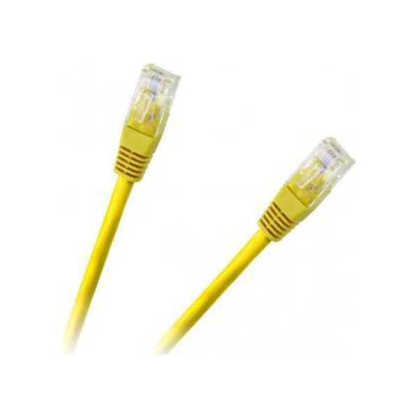 LP KPO2778E-1.0 Patchcord kabel UTP 8c wtyk-wtyk 1.0m CCA żółty cat.6e