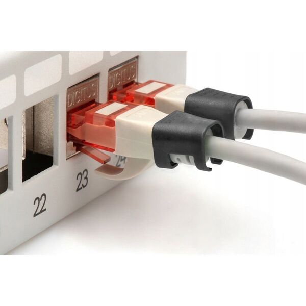 Digitus DIGITUS Farbclips für Patchkabel RJ45 100 Stück schwarz