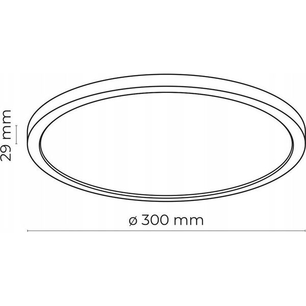 Lampa sufitowa TK Lighting TK Lighting Aqua Black Small 6901 plafon lampa sufitowa koło z przełącznikiem na obudowie 1x24W LED 3000/4000/6500K czarny/biały
