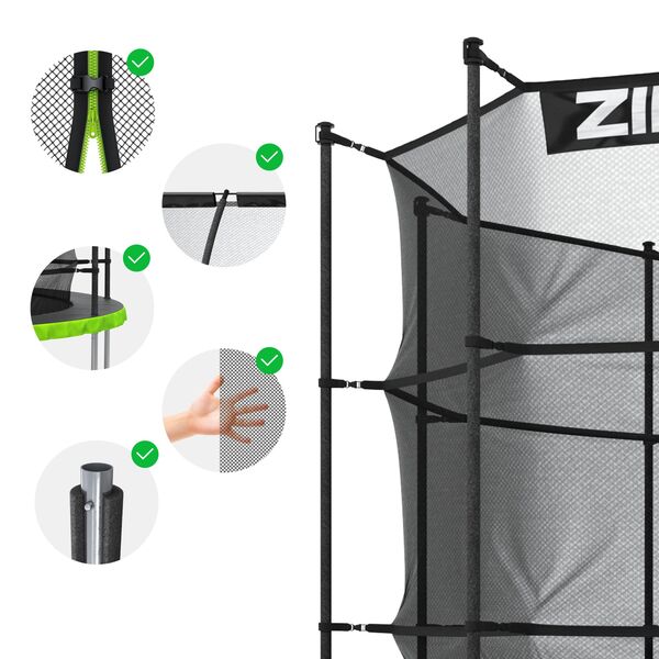 Trampolina ogrodowa Zipro Jump Pro z siatką wewnętrzną 10FT 312cm