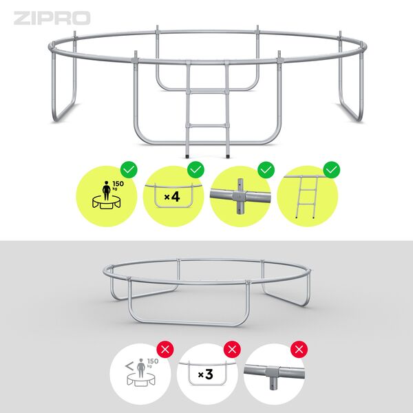 Trampolina ogrodowa Zipro Jump Pro z siatką wewnętrzną 10FT 312cm