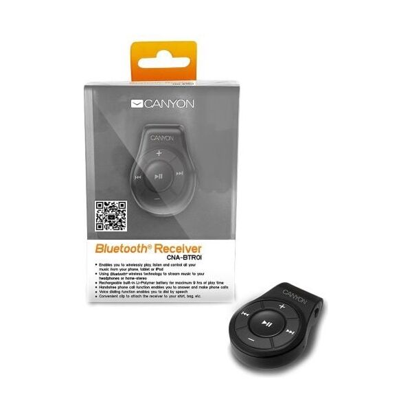 Adapter bluetooth Canyon Adapter / odbiornik Bluetooth Czarny (CNA-BTR01B)