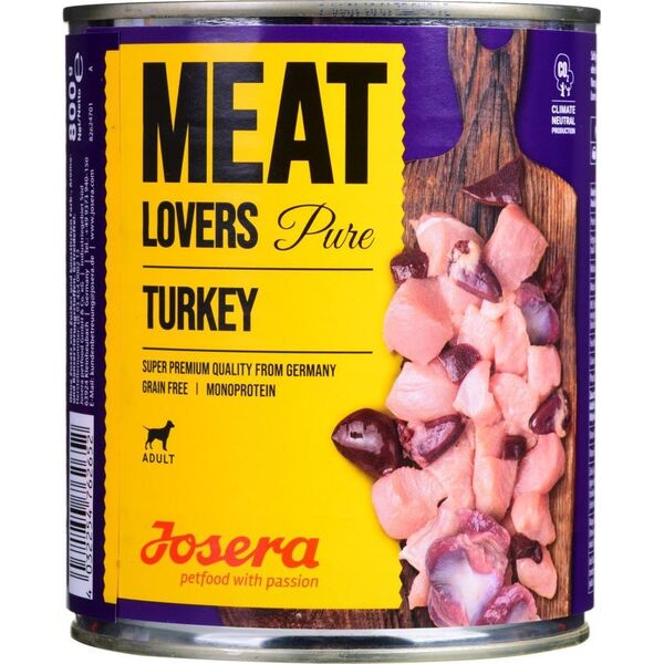 Josera Meatlovers Pure Indyk karma mokra dla psów 800g