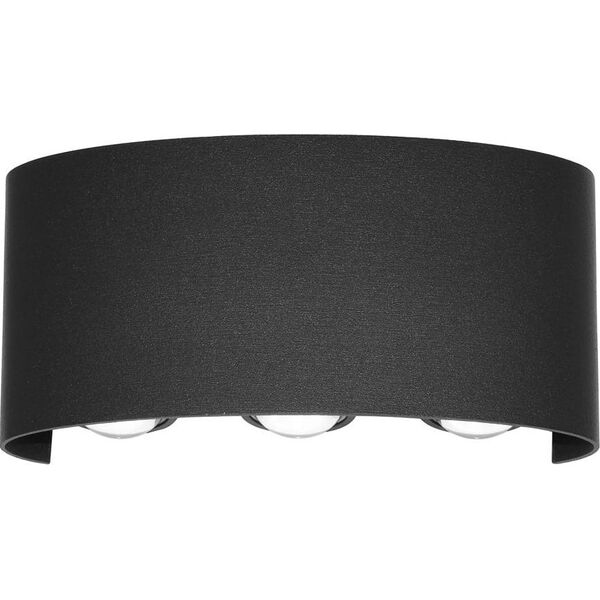 Kinkiet Italux Italux Ortelo OWL-451-3-BL kinkiet lampa ścienna ogrodowa 1x6W LED IP54 czarna