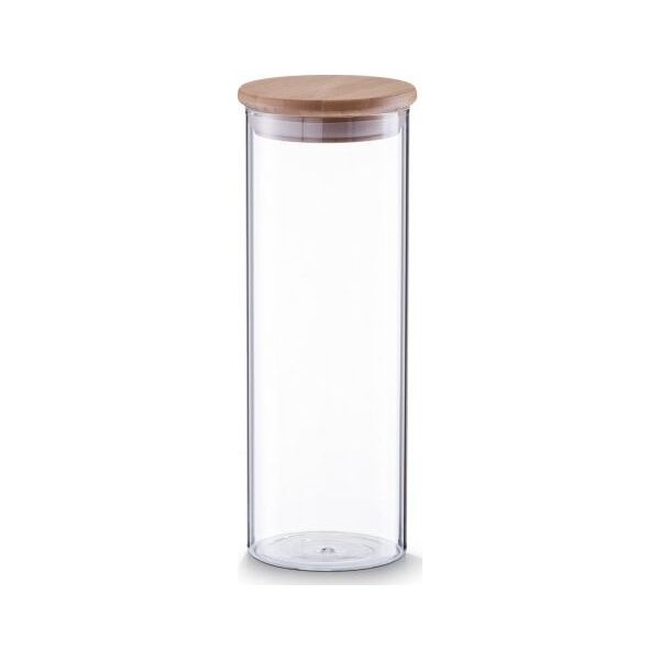 Zeller Zeller, Szklany pojemnik z bambusową pokrywką, 1600 ml
