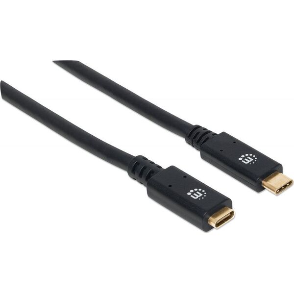 Kabel USB Manhattan USB-C - USB-C 1 m Czarny (355681)
