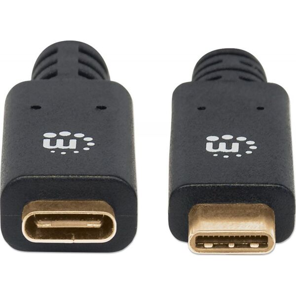 Kabel USB Manhattan USB-C - USB-C 1 m Czarny (355681)