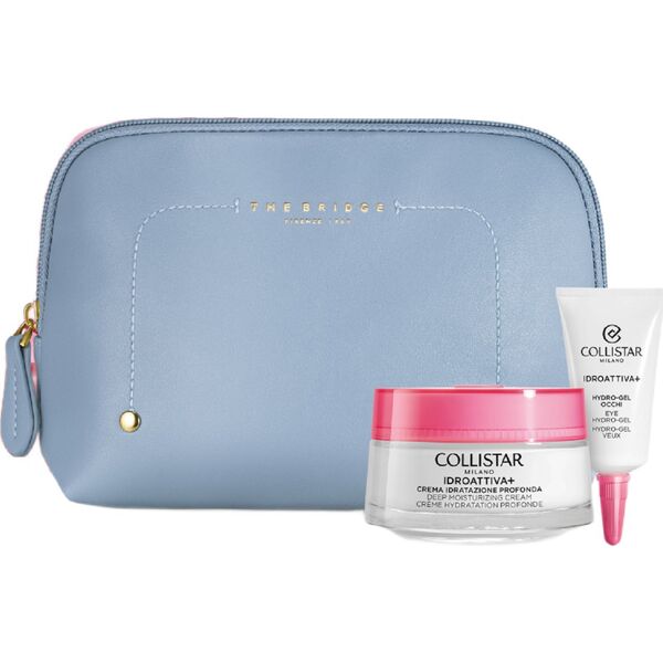 COLLISTAR_SET Idroattiva+ Deep Moisturizing krem pod oczy 5ml + krem do twarzy 50ml + kosmetyczka