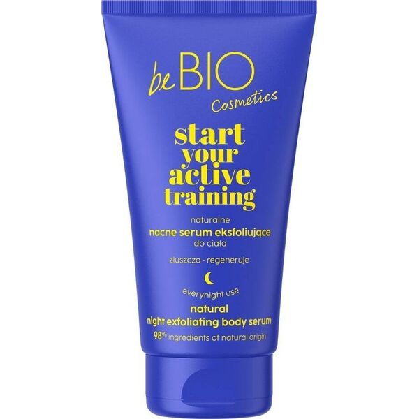 beBIO Start Your Active Training naturalne nocne serum eksfoliujące do ciała 150ml