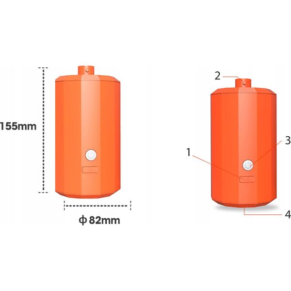 AEROGOGO - GIGA PUMP 80 ORANGE P80G-01