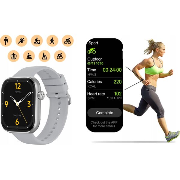 IMIKI - SMART WATCH IMIKI ST2 SILVER