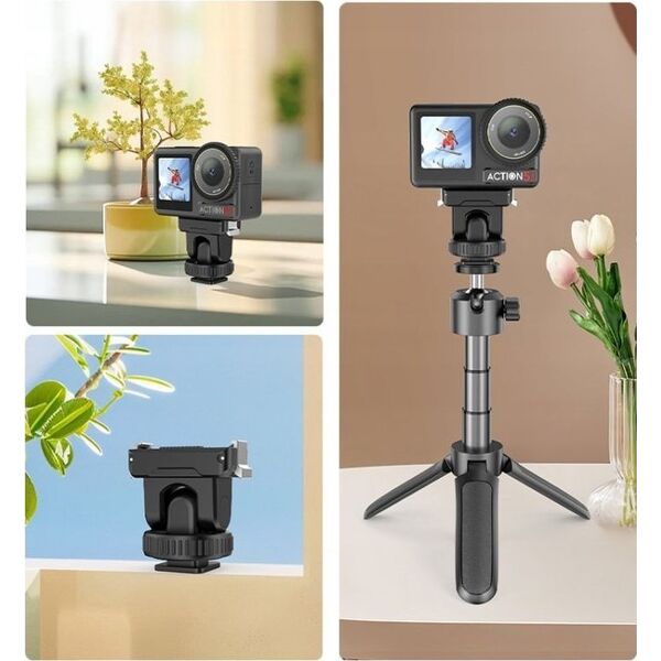 Szybkozłączka Uchwyt na Gwint 1/4'' Stopkę ISO do DJI Osmo Action 3 / 4 / 5 Pro / PU727B