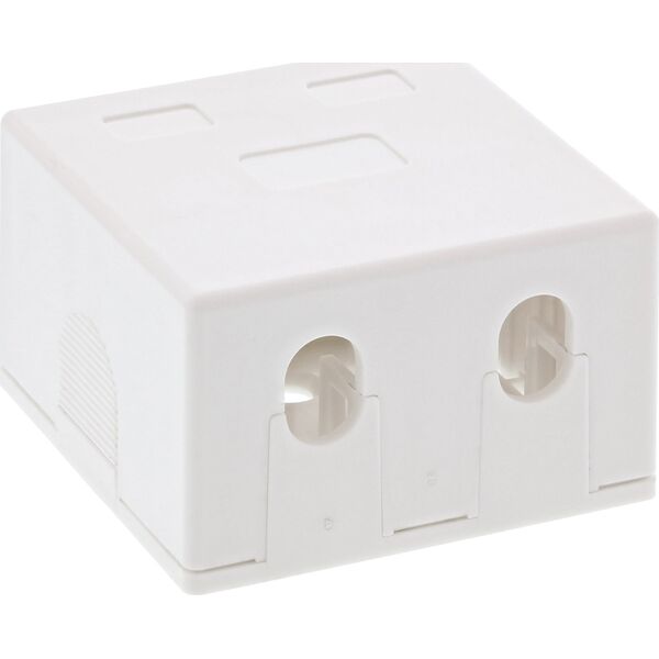 InLine InLine® Surface Mount Box for keystone 2x RJ45, white