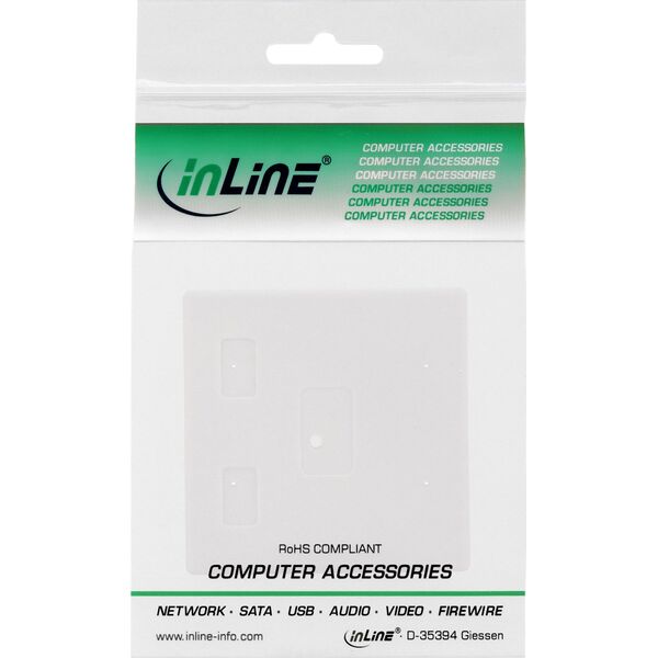 InLine InLine® Surface Mount Box for keystone 2x RJ45, white